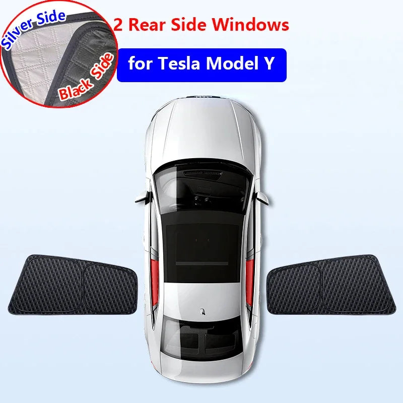For Tesla Model 3 Highland 2024 Sunshade Accessories Silver Thick Sun Shade Tesla Model Y Juniper 2025 Window Windshield Shading