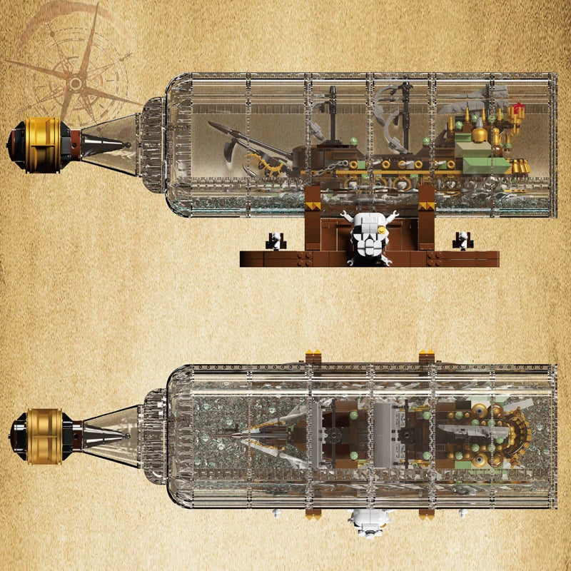 Mould King 10067 Pirate Ship Building Block - Flying Dutchman in Bottle Set Kids Gift | AlluCanFind