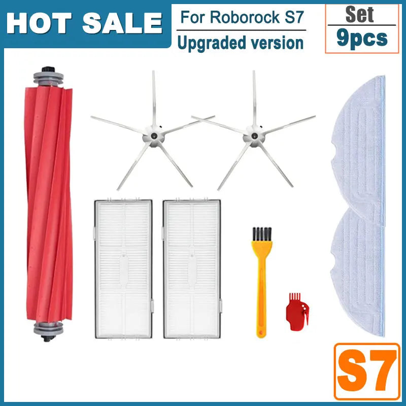 Filter Mop Cloth For Xiaomi Roborock S7 Max S70 T7S Plus Robot Vacuum Cleaner Accessories Main Side Brush Spare Parts