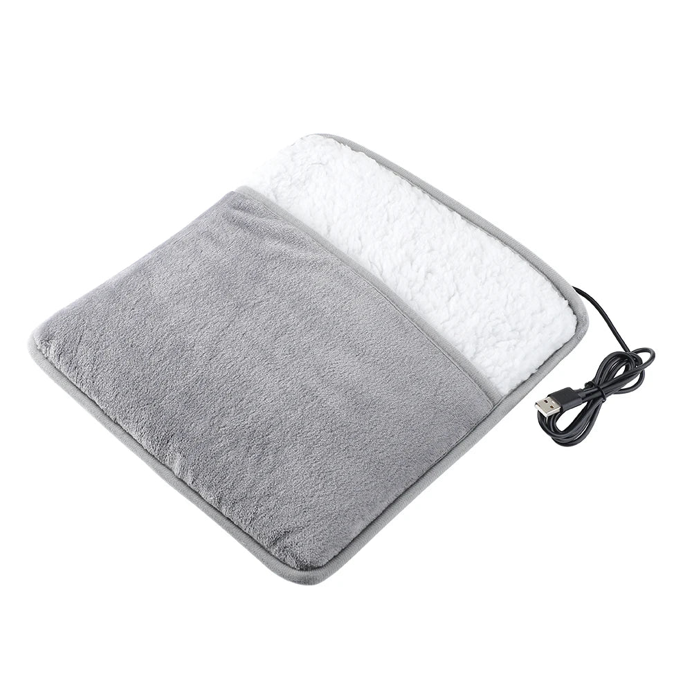 Electric Foot Warmer Heating Pad – Soft Washable Plush Mat for Home, Office, Bedroom Use, Cozy Thermal Blanket Style | AlluCanFind