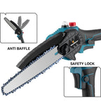 NEWBENY 8 Inch Brushless Electric Saw With Oiler Cordless Woodworking Garden Pruning Saw Power Tools For Makita 18V Battery Pin