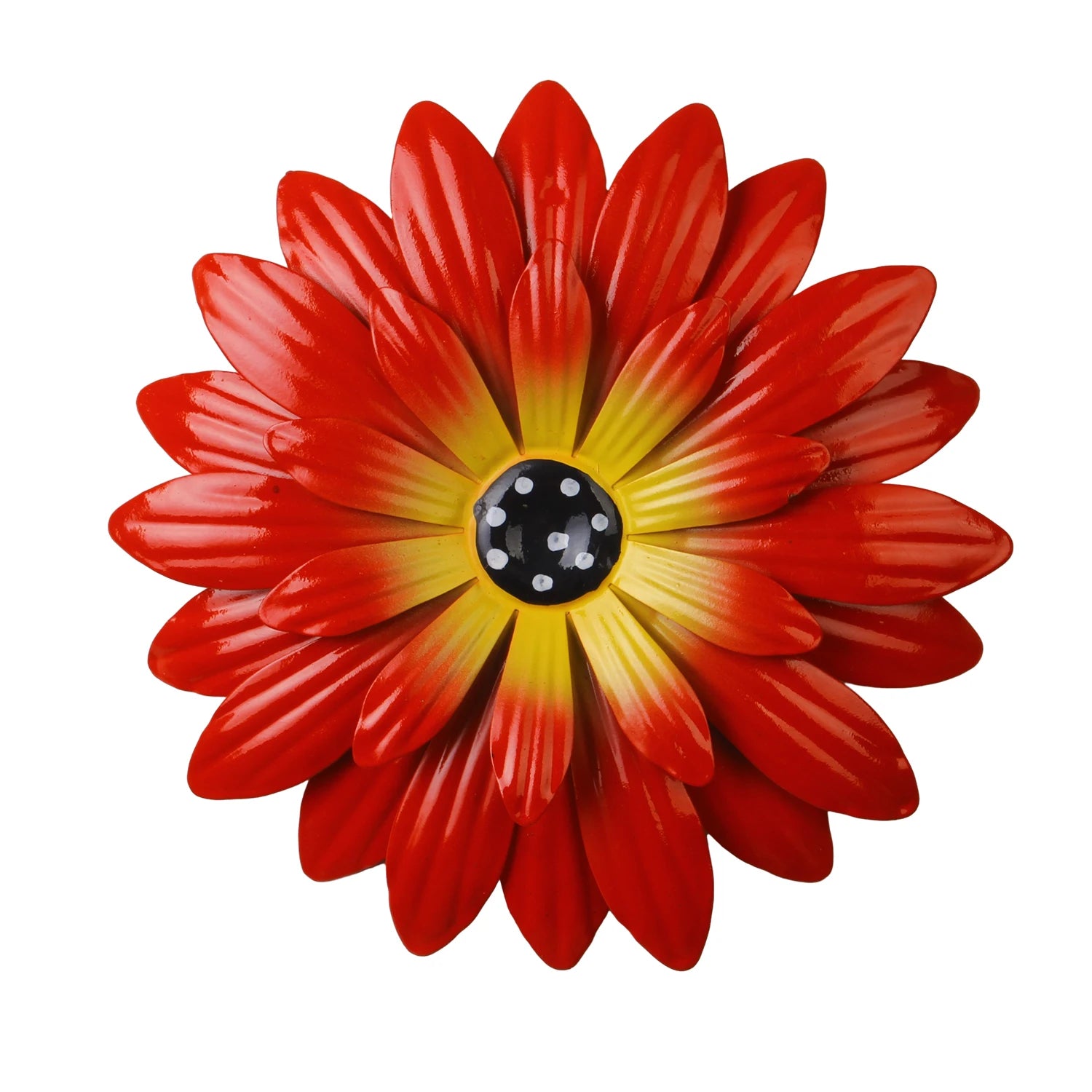 1pc Metal Iron Sunflower Wall Decor, 8-Inch Colorful Outdoor Garden Decorations, Creative Villa Yard Art Hangings, Festive Holid