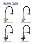Brushed Gold Kitchen Faucet Filter 360 Swivel Pure Water Tap for 3 Ways Kitchen Pull Out Purification Water Mixer Double Handle