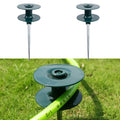 2/6PCS Garden Hose Guide Stake Guide Spikes Reusable Garden Hose Smooth Roller Guide Resin Wheel Hose Guide Peg Garden Tool