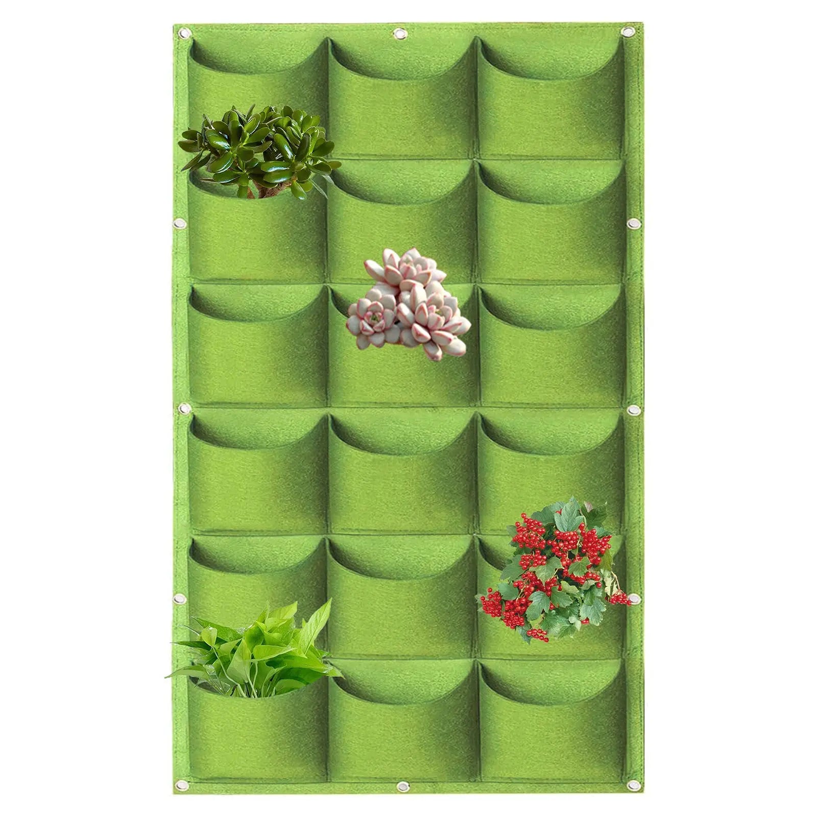 49 Pockets Hanging Planter Bags, Hanging Vertical Wall Mounted Plant Planting Grow Bags, Herb Garden Planter Outdoor Indoor Grow