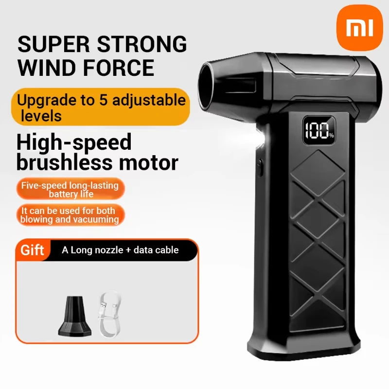 Xiaomi Turbo Jet Blower 800000RPM Brushless Motor Outdoor Powerful Air Blower Handheld Blower Rechargeable Thrust PC Tool