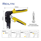 Hollow Gecko Gun Hand Pulling Rivet Gun Expansion Plug Tensioner M4 M5 M6 Drive Wall Anchor Screws Gun For Plasterboard Fixing