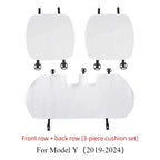 Seat Cover Cushion for Tesla Model 3 Y Flannel White Seat Protection Mat Anti-dirty Non-slip Cushion Car Interior Accessories
