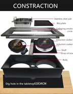 Kitchen equipment, commercial electric hot pot, barbecue, smokeless hot pot, and barbecue restaurant