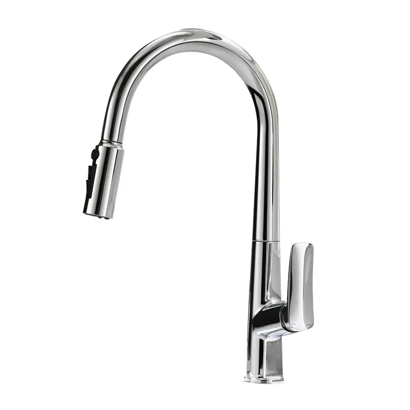 VGX Filter Water Kitchen Faucet Dual Spout Pure Drinking Water Tap Pull Out Kitchen Sink Mixer Faucet Gourmet Brass Crane Gold