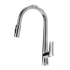 VGX Filter Water Kitchen Faucet Dual Spout Pure Drinking Water Tap Pull Out Kitchen Sink Mixer Faucet Gourmet Brass Crane Gold