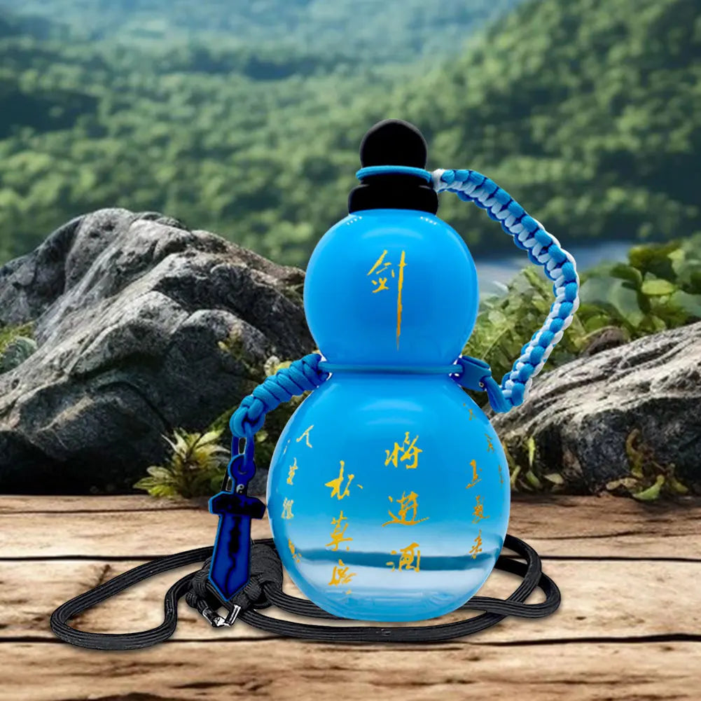 Vintage Chinese Retro-Inspired Gourd Water Bottle Water Kettle Gourd Sports Water Bottle Travel Water Bottle for Game Player
