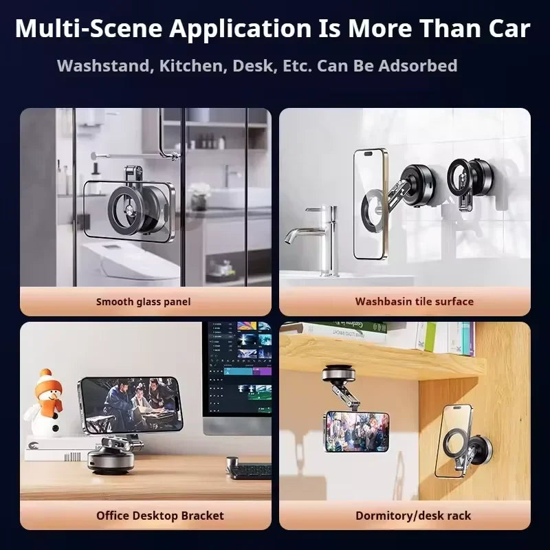 New X93 Magnetic Car Phone Holder 360 degree Rotation Vacuum Adsorption Strong Suction Holder for Mobile Phone Car Bracket