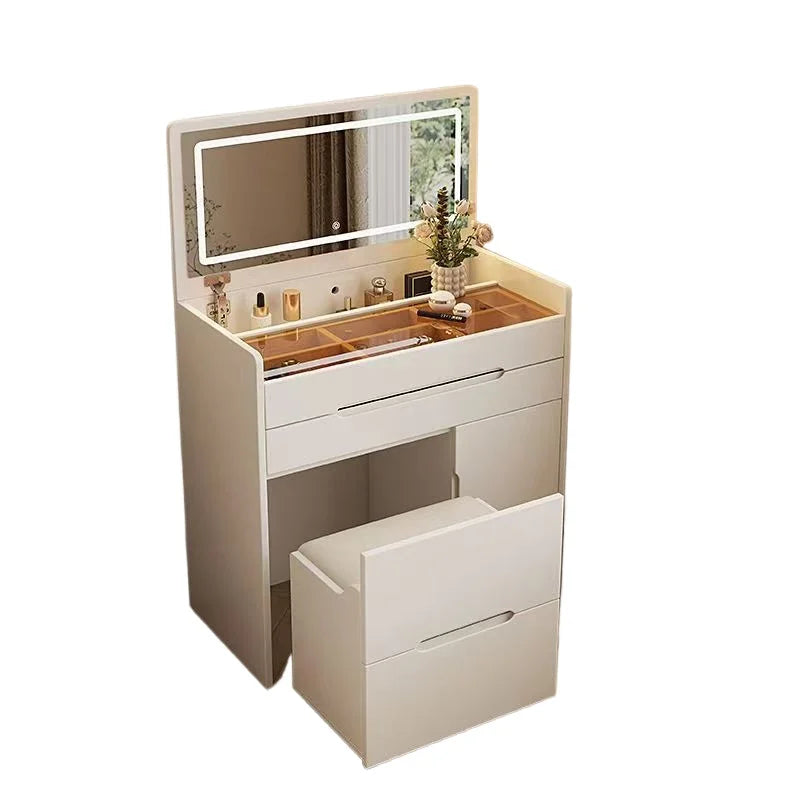 Hollywood Mirror Vanity Table Storage Minimalist Modern Light Vanity Table Makeup Drawers Coiffeuse De Chambre Maquillage Home