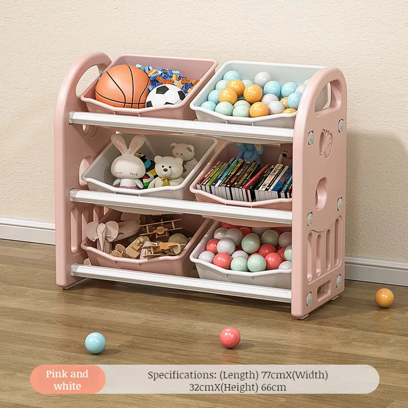 Baby Toy Storage Cabinet Classification Organization Storage Box Sundries Storage Bookshelf Cabinet for Living Room & Bedroom