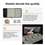 Portable Coin Collection Set 200 Coins 30 Paper Money Panels PVC Transparent Philatelic Book Album With Zipper Protection