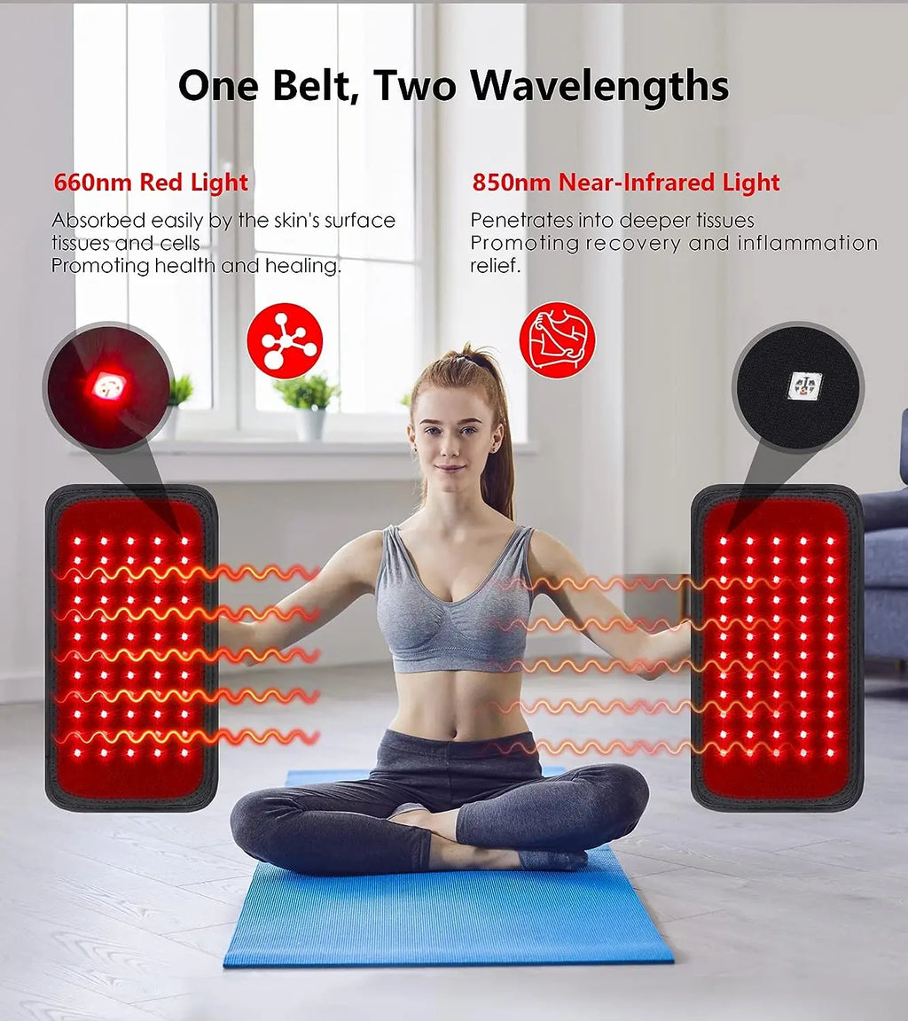 Red & Infrared Light Therapy Belt (660nm/850nm) - Body Slimming & Pain Relief | AlluCanFind