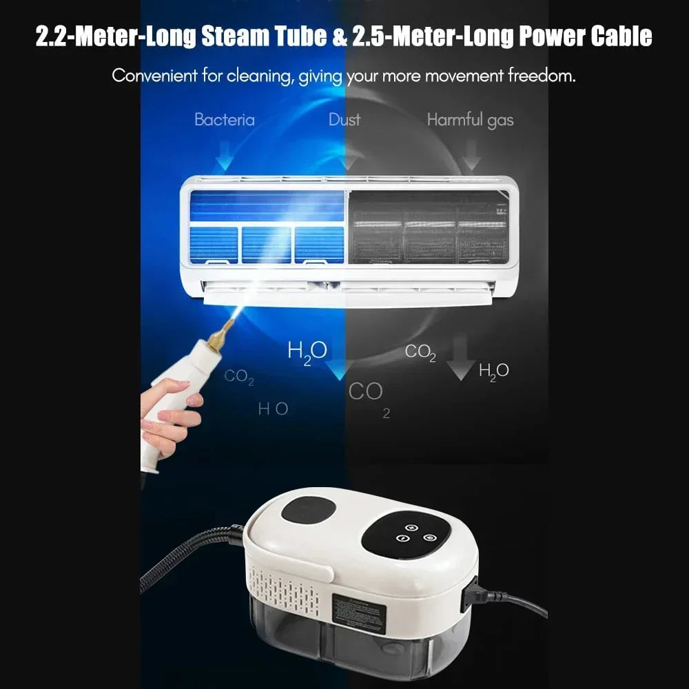 Steam Cleaner High Pressure Sterilization Handhled Temperature Steam Mop Household Air Conditioner Kitchen Hood Car Cleaning