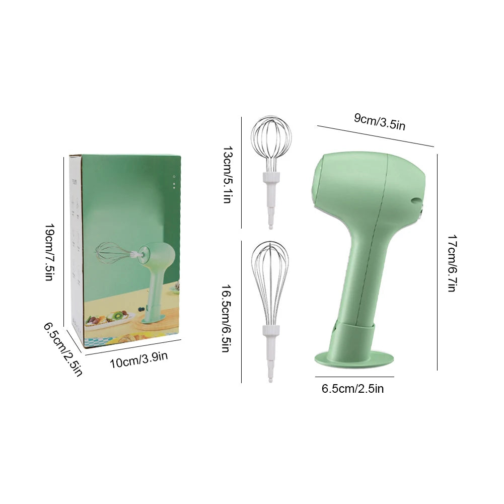 Electric Mixer Mini Electric Whisk with One-Touch Speed Control Stainless Steel Egg Whisk for Kitchen for Baking & Cooking Tools