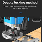 2200W Electric Trimmer Wood Milling Trimming Engraving Slotting Machine Power Carpentry Tool Trimming Machine Router Tool
