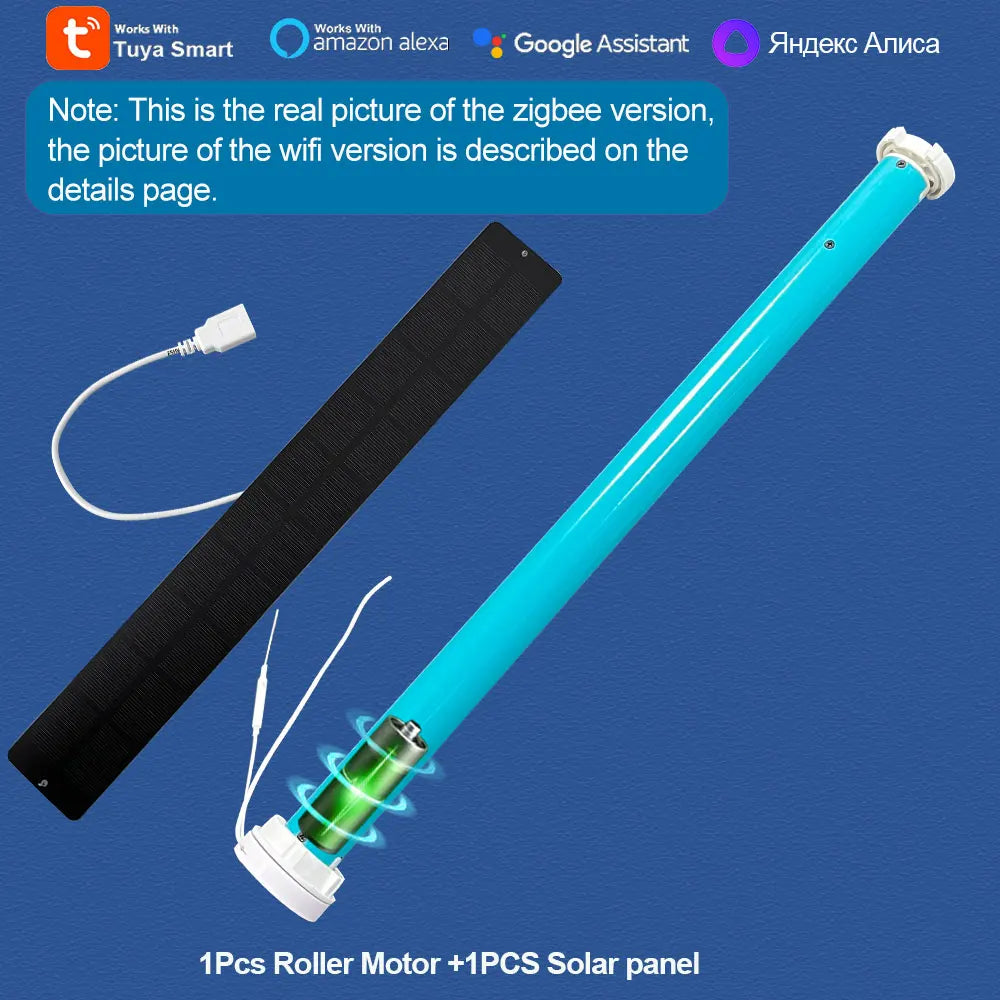 Lifelibero Tuya Zigbee Battery  Window Smart Curtains Blinds Roller Motor For 37 38mm Tube Work Alice Alexa Smart Speaker Home