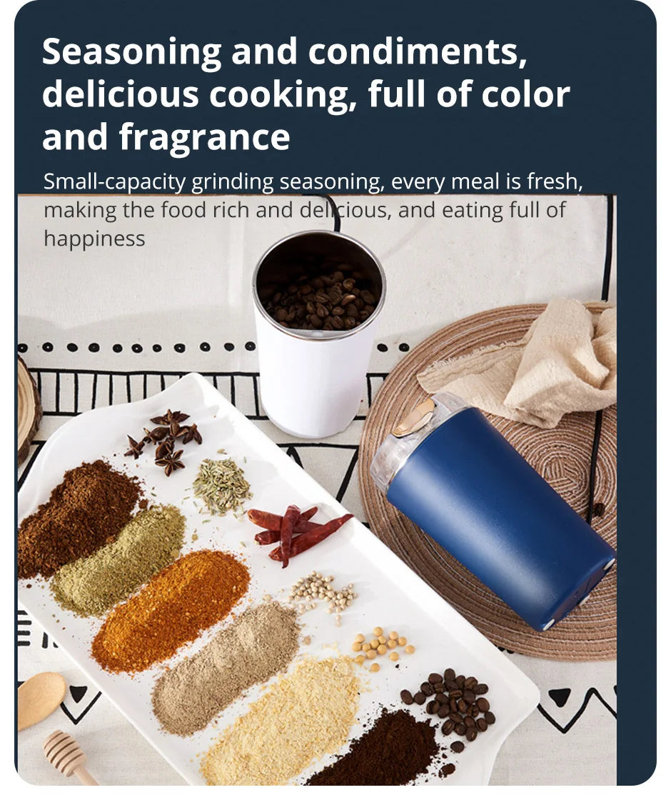 Small Electric Grinding Machine Grain Grinder Coffee Grinder Stainless Steel Nuts Beans Grains Mill Herbs for kitchen