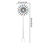 3D Wind Powered Wind Spinners Metal Wind Solar Spinners Garden Iron Windmill Ornaments For Yard And Garden Decor