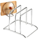 Stainless Steel Cutting Board Storage Rack Pot Lid Organizer Cutting Board Holder  Baking Tool Organizer Kitchen Accessories.