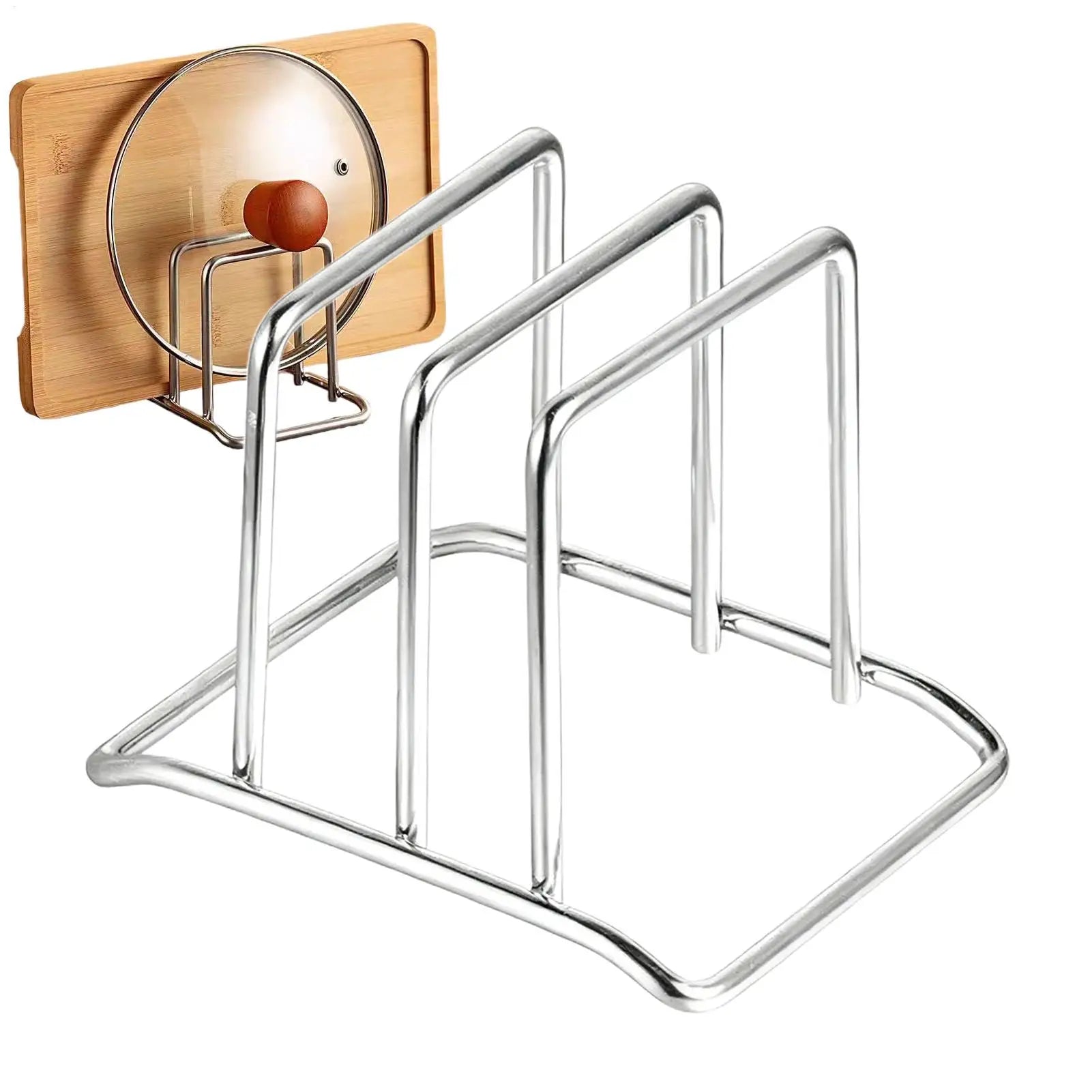 Stainless Steel Cutting Board Storage Rack Pot Lid Organizer Cutting Board Holder  Baking Tool Organizer Kitchen Accessories.