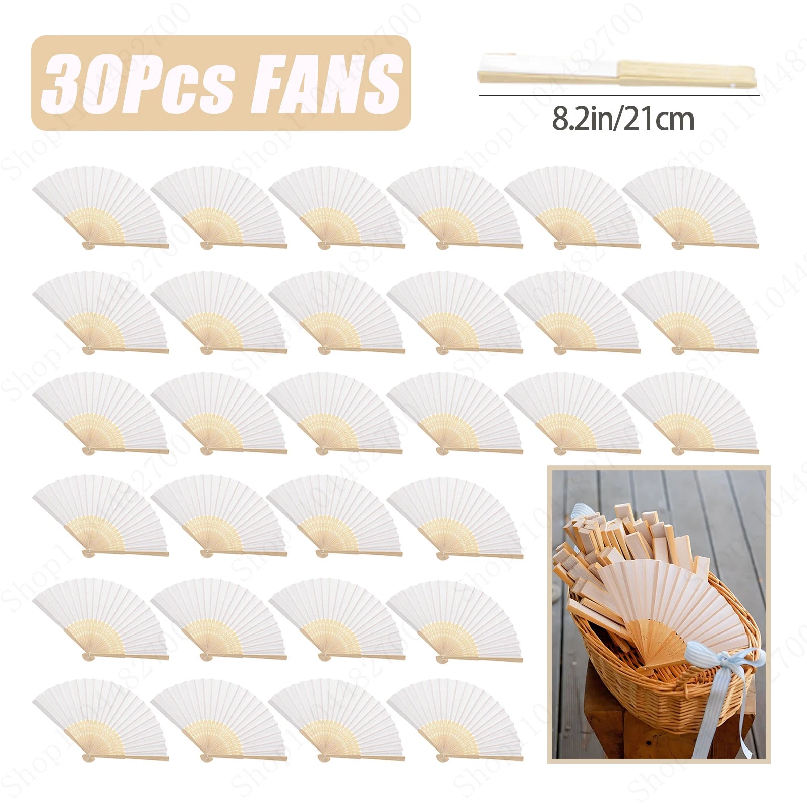 6-120Pcs 33inch Paper Umbrellas for Wedding Guest White Paper Parasol Umbrellas for Guests Wedding Photography Props with Fans