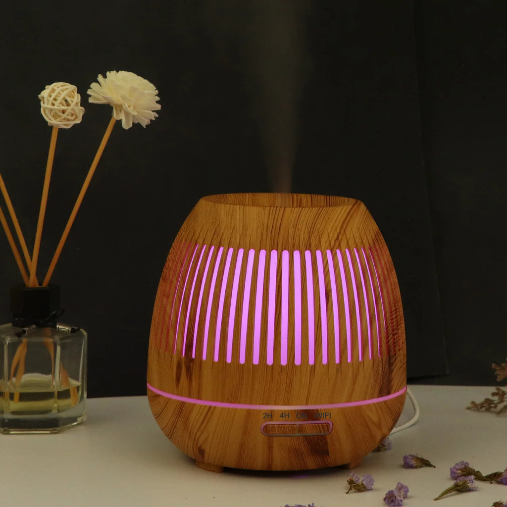 WiFi smart Electric Aroma Diffuser Essential Oil Diffuser 400ML Air Humidifier Ultrasonic Remote Control Mist Maker Home
