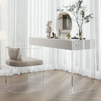Acrylic Dressers Solid Wood Cabinet Bedroom Simple Design Modern Dressing Tables Makeup Stool With Mirror Minimalist Furniture