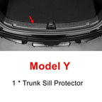 For Tesla Model Y Trunk Sill Protector Premium TPE Rubber Boot Bumper Guards with ABS Sides Bar Fender Cover for Enhanced amagi