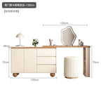 FG11Cream log wind dresser chest cabinet integrated solid wood modern simple dressing table