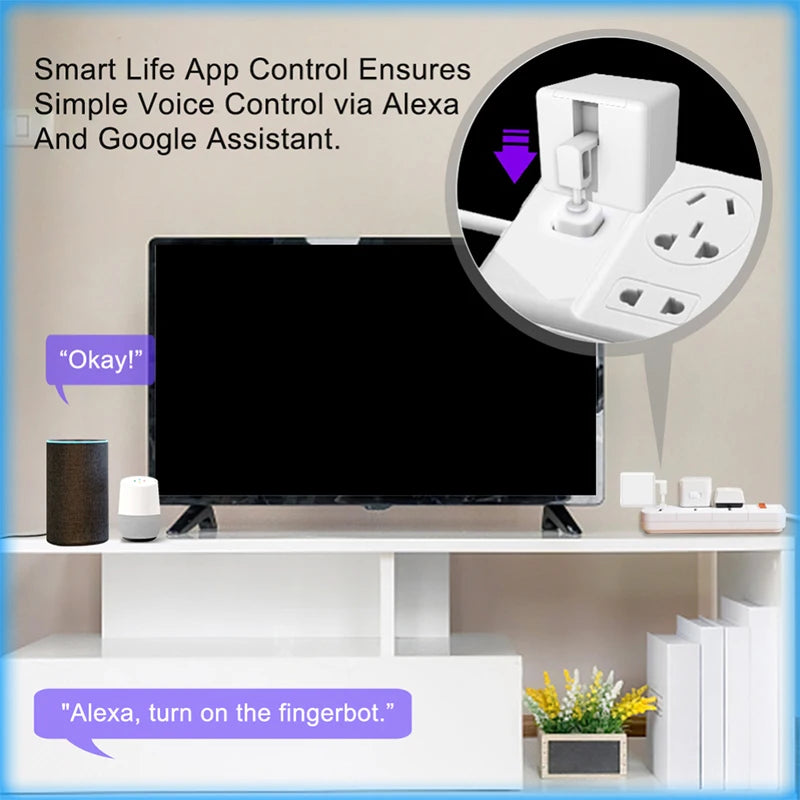 AUBESS Tuya Smart Cubetouch Switch Finger Button Pusher Robot Smart Home Voice Control For Alexa Assistant