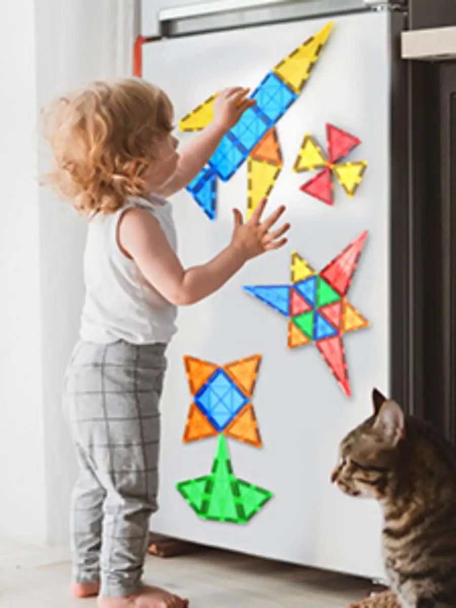 Magnetic Tiles STEM Toys for Kids Ages 3-8 | Sensory Building Blocks & Educational Games | AlluCanFind
