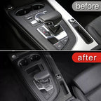 Console Gear Shift Frame Decoration Gearshift Side Sticker Trim For Audi A4 B9 A5 2017-2021 LHD Carbon Pattern Car Accessories