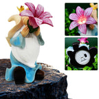 Resin Garden Gnome Sculpture with Solar Lights - Whimsical Outdoor Decor for Yard and Garden