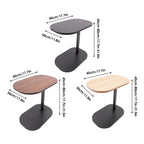 Adjustable C-Shaped Side Table 17.7-31.5" Height & 360° Rotating Top for Bed/Sofa (Walnut/Black/Wood)