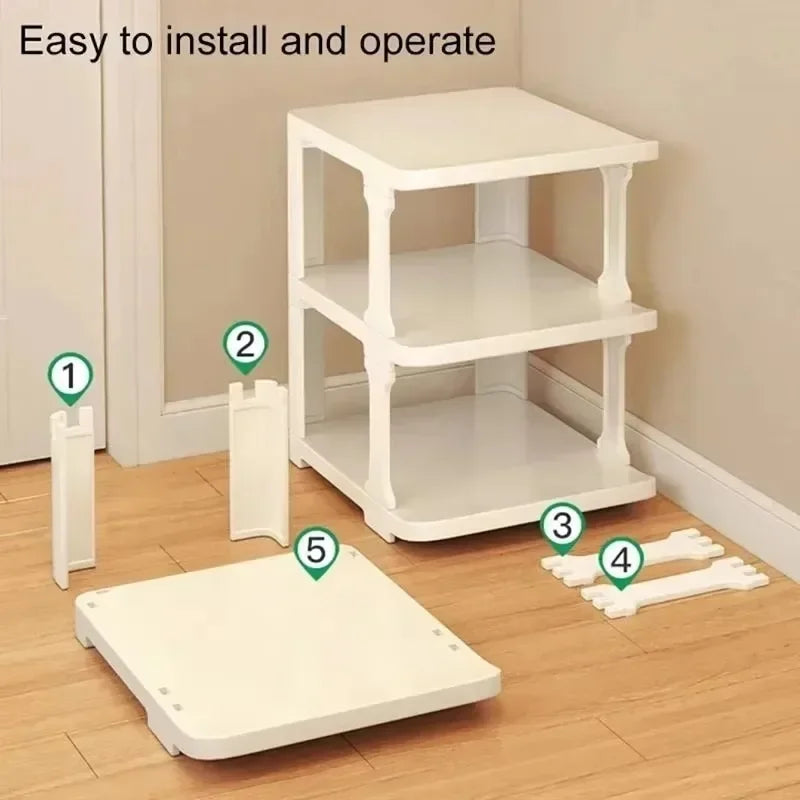 6/9 Layers Stackable Shoe Rack Simple Standing Storage Racks Household Wall Corner Shelves Dormitory Removable Shoe Organizers