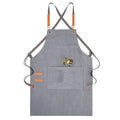New Durable Goods Heavy Duty Unisex Canvas Work Apron with Tool Pockets Cross-Back Straps Adjustable For Woodworking Painting