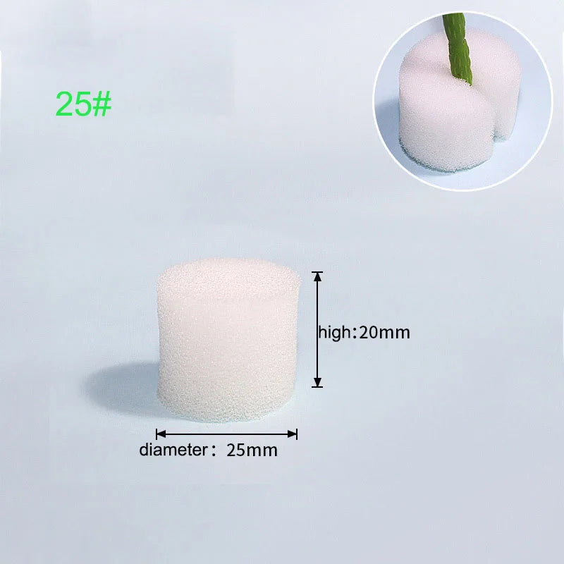 50pcs Hydroponic Soilless Mesh Net basket Plant veg Grow Nursery Cup Pot Sponge tray Aeroponic Veg Planter Clone Colonization q1