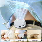 Portable Waist Clip Fan Rechargeable Mini Hanging Neck Fan 5 Speed Adj