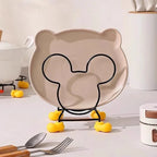 1 Piece Kitchen Stove Insulation Rack, Mickey Kitchen Storage Rack, Bowl Rack, Pot Rack, Cutlery Rack, Multifunctional