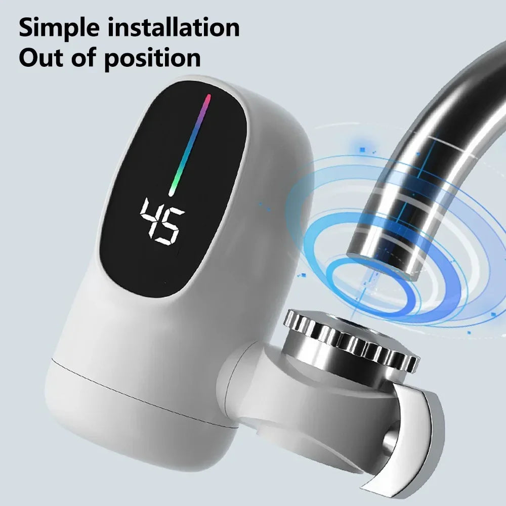 Kitchen Faucet Adapter Instant Electric Hot Water Heater Fast Heating Digital Display Heater Water Heater For Bathroom Faucet