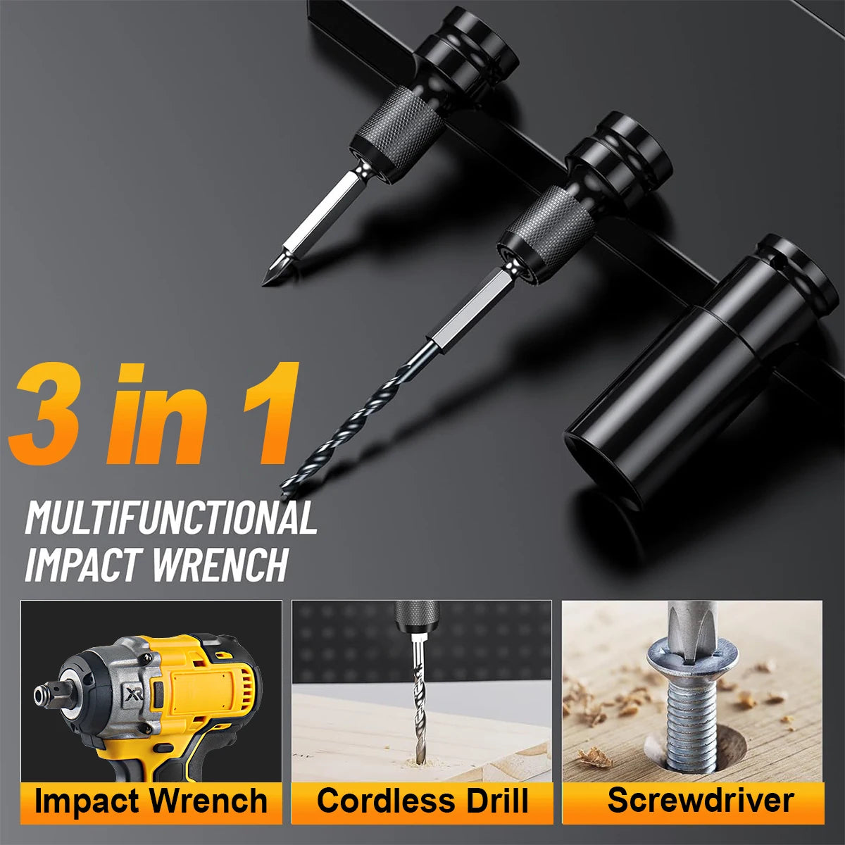 WOZOBUY Cordless Impact Electric Wrench 1/2" , Max Torque 236ft lbs (320N.m), Brushless-Power Motor, Includes LED Work Light