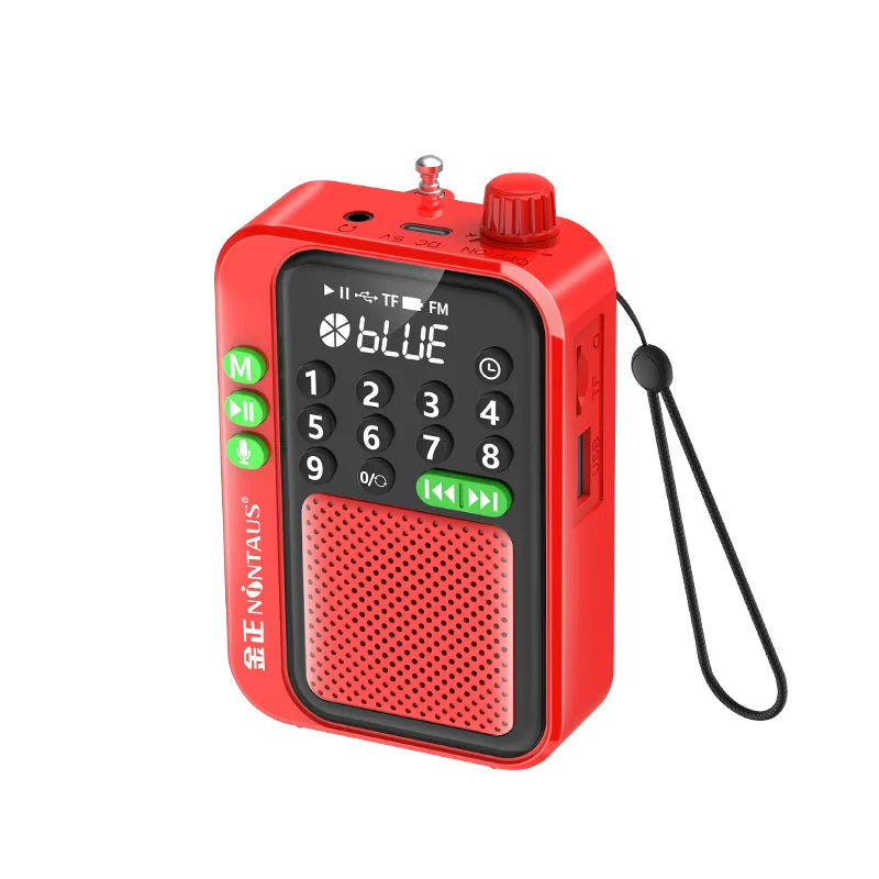 Portable Mini FM Radio for TF Card U Disk Music MP3 Player Support HD Rcording Reception Radios 5W Wireless Bluetooth Speaker