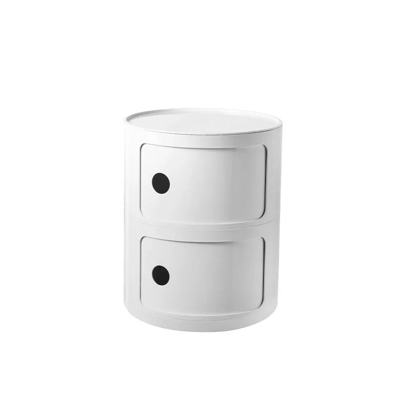 Creative Bedroom Bedside Table Modern Minimalist Round Storage Small Cabinet Large Capacity Plastic Side Cabinet
