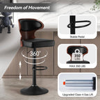 Home Bar Stools with Backrest (2-Pack)