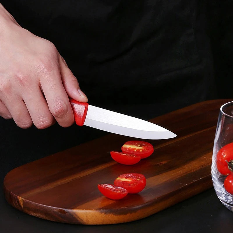 Kitchen complementary food knife, professional ceramic fruit knife with knife sleeve, multi-purpose knife 1/3 piece knife set
